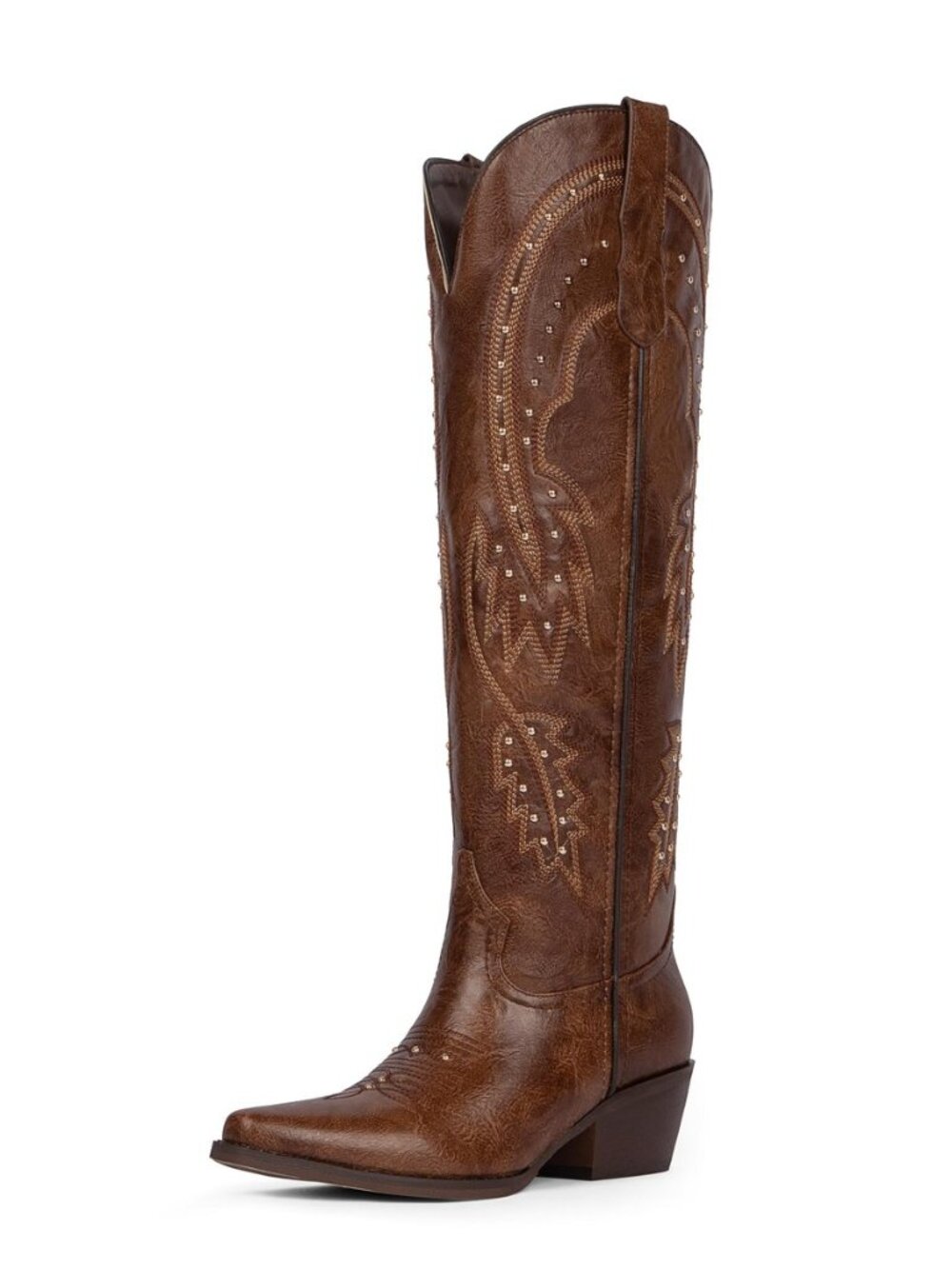 Cowboy Boots for Women Knee High Womens Rhinestone Cowgirl Boots Pointed Toe